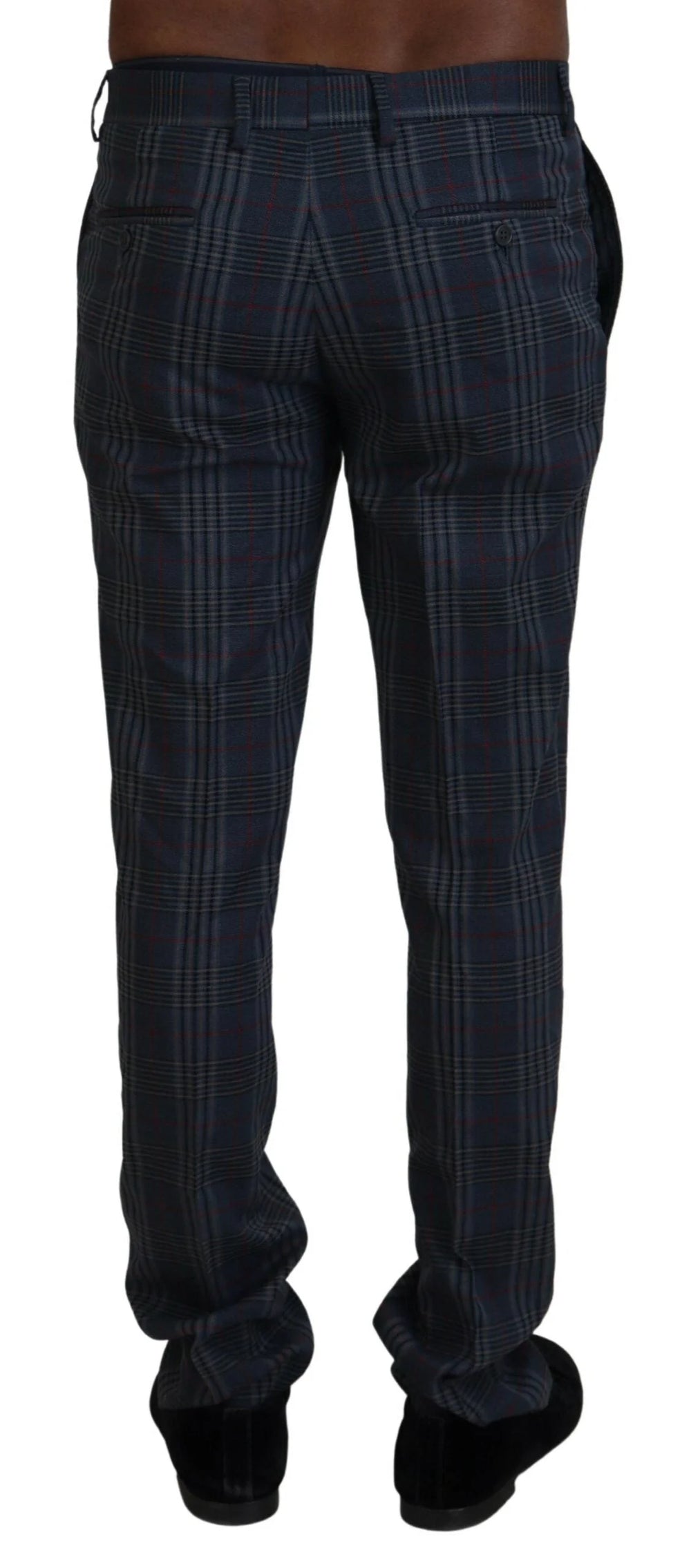 BENCIVENGA Gray Pure Wool Men Checkered Pants - IT46 | S - Trousers