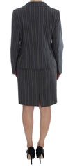 BENCIVENGA Gray Stretch Suit Sheath Dress & Blazer Set - Pant Suits