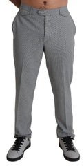 BENCIVENGA Gray Wool Checkered Dress Men Formal Trouser Pants - IT52 | XL - Trousers