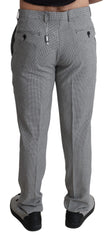 BENCIVENGA Gray Wool Checkered Dress Men Formal Trouser Pants - IT52 | XL - Trousers