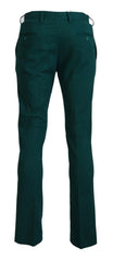 BENCIVENGA Green Straight Fit Men Formal Trousers Pants - Trousers