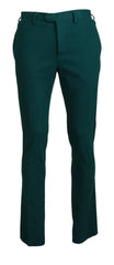 BENCIVENGA Green Straight Fit Men Formal Trousers Pants - Trousers