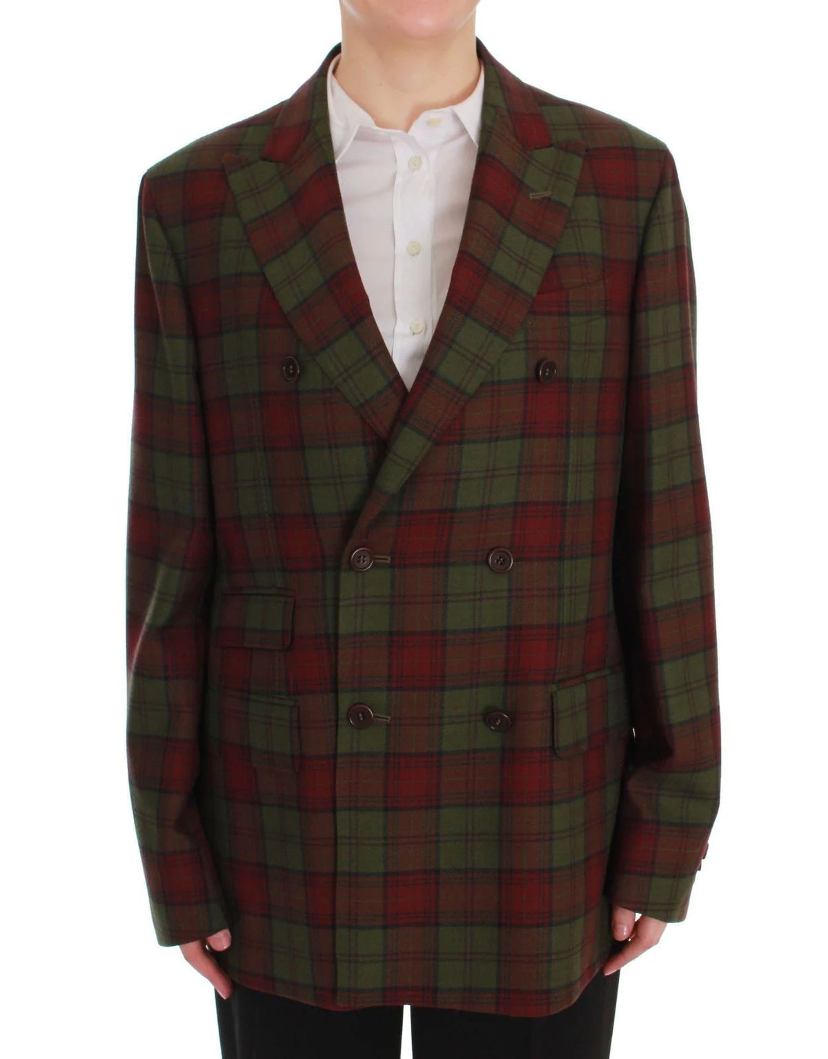 BENCIVENGA Green Wool Double Breasted Bordeaux - IT54 | XXL - Sport Jackets