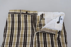 BENCIVENGA Multicolor Checkered Cotton Straight Fit Men Pants - Trousers