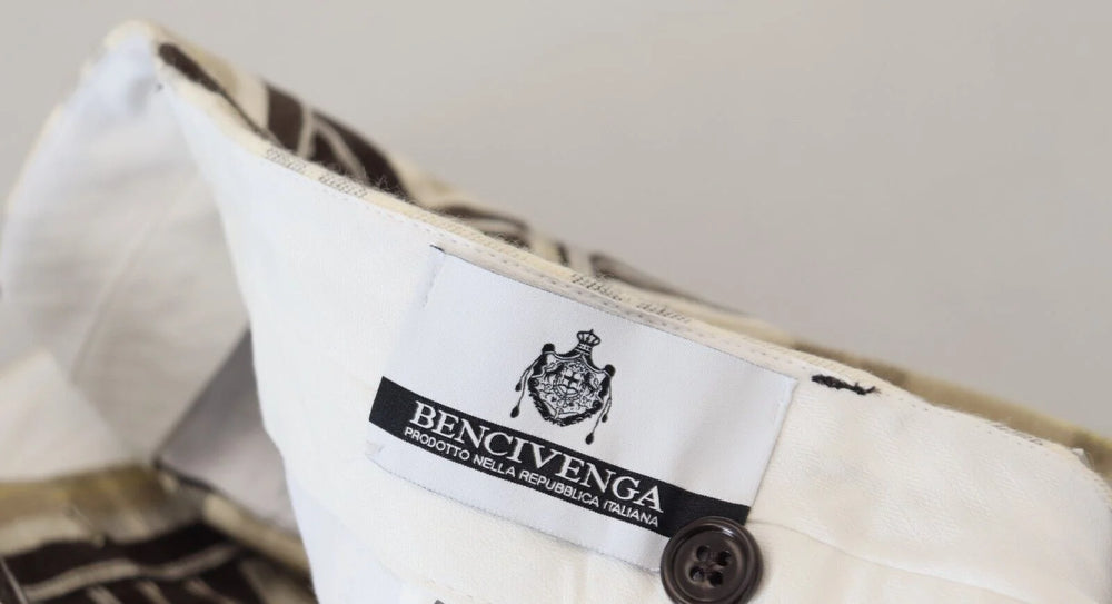 BENCIVENGA Multicolor Checkered Cotton Straight Fit Men Pants - Trousers