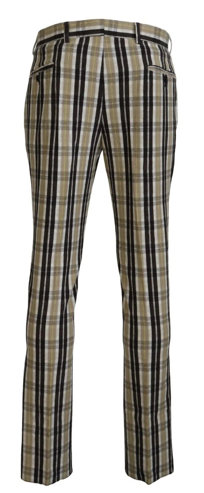 BENCIVENGA Multicolor Checkered Cotton Straight Fit Men Pants - Trousers