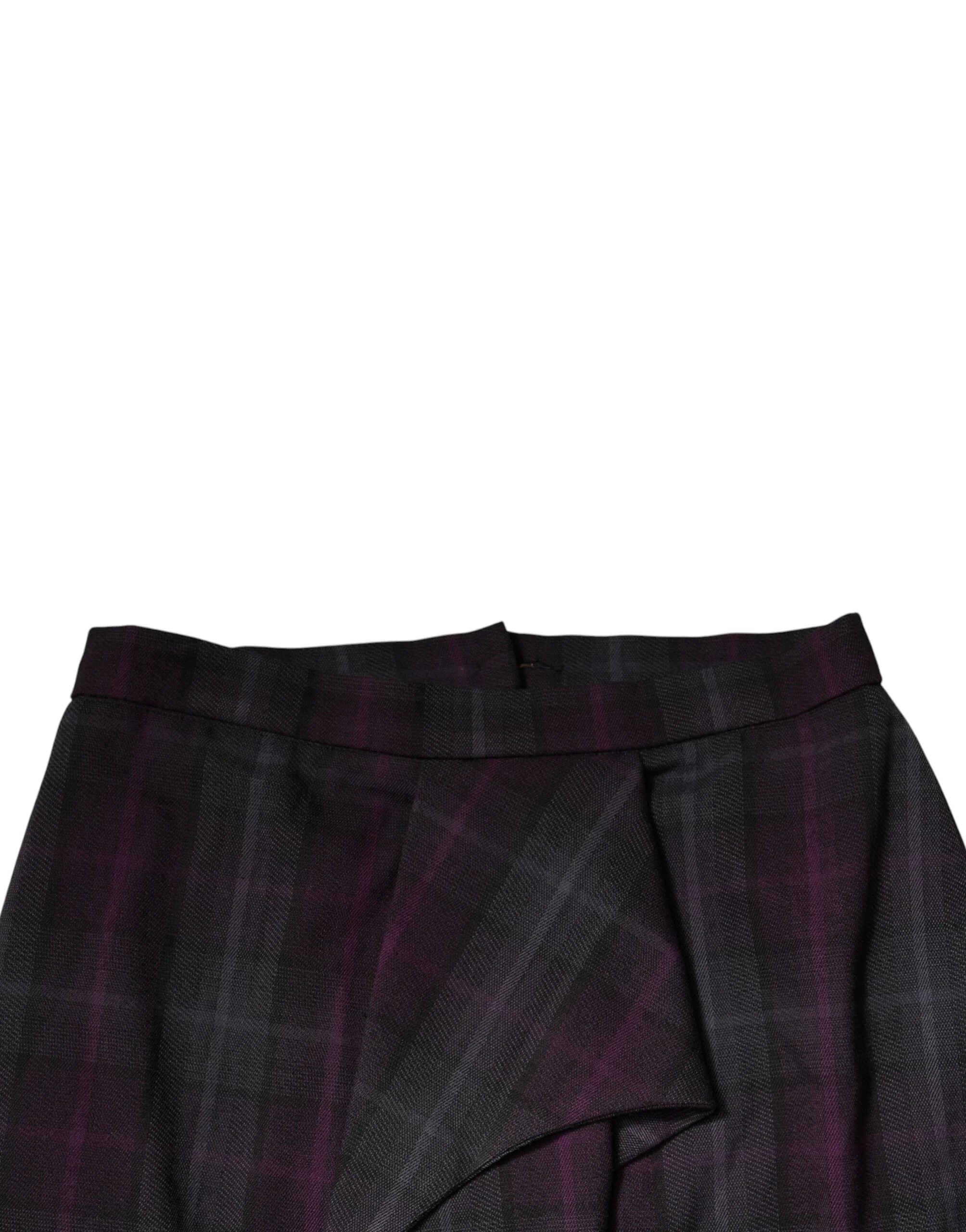 BENCIVENGA Multicolor Checkered Ruffle High Waist Mini Skirt - Skirts