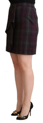 BENCIVENGA Multicolor Checkered Ruffle High Waist Mini Skirt - Skirts