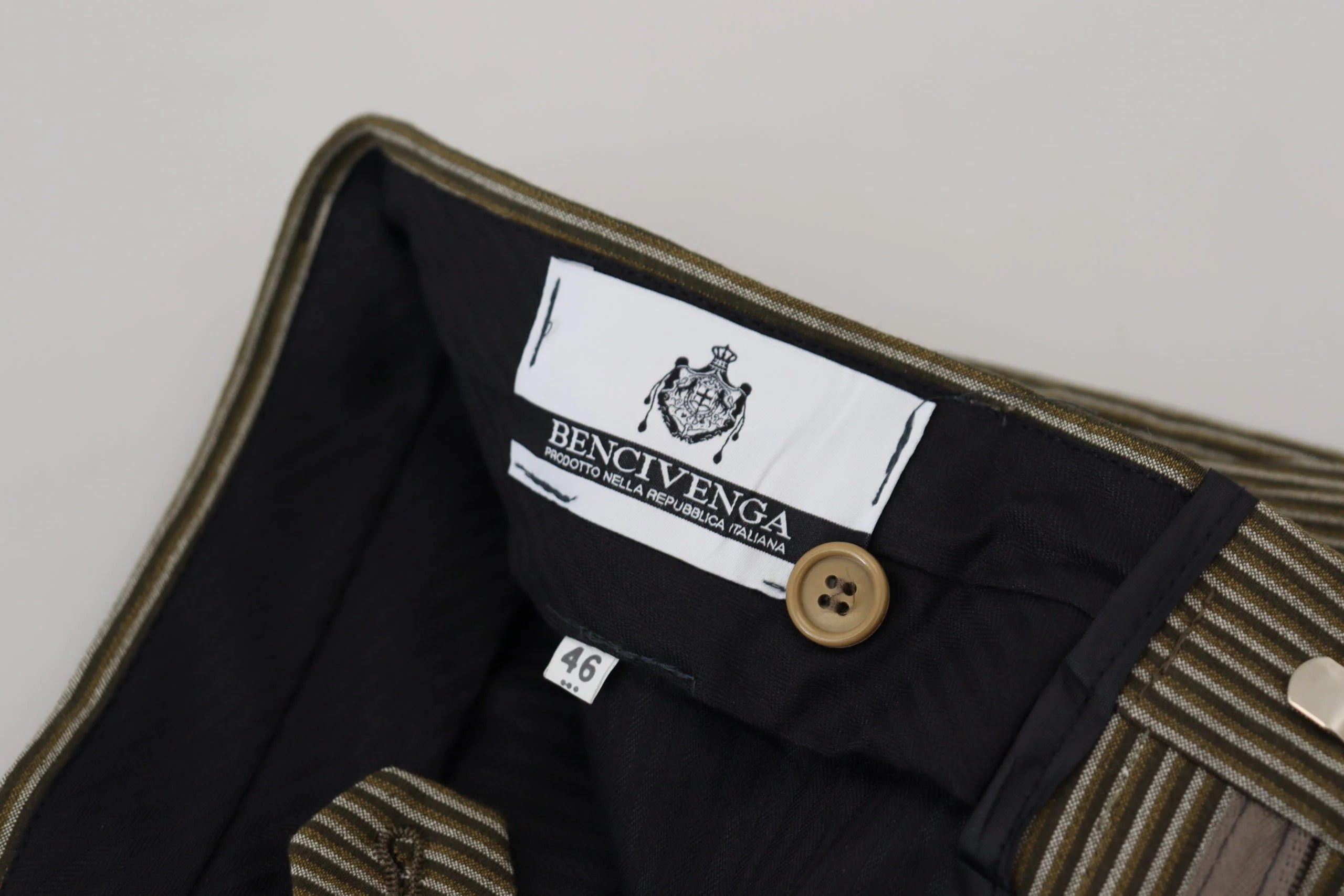 BENCIVENGA Multicolor Striped Pure Cotton Men Pants - Trousers