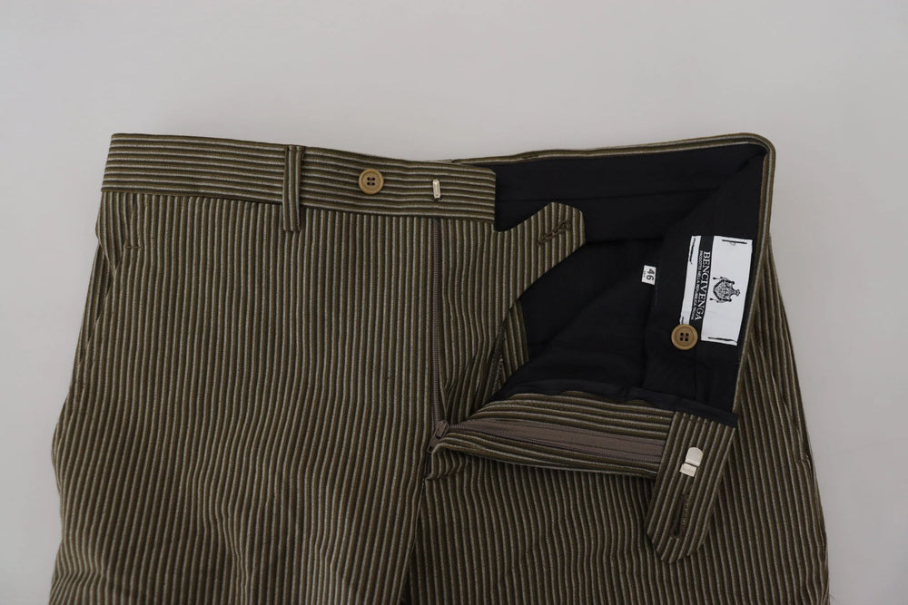 BENCIVENGA Multicolor Striped Pure Cotton Men Pants - Trousers