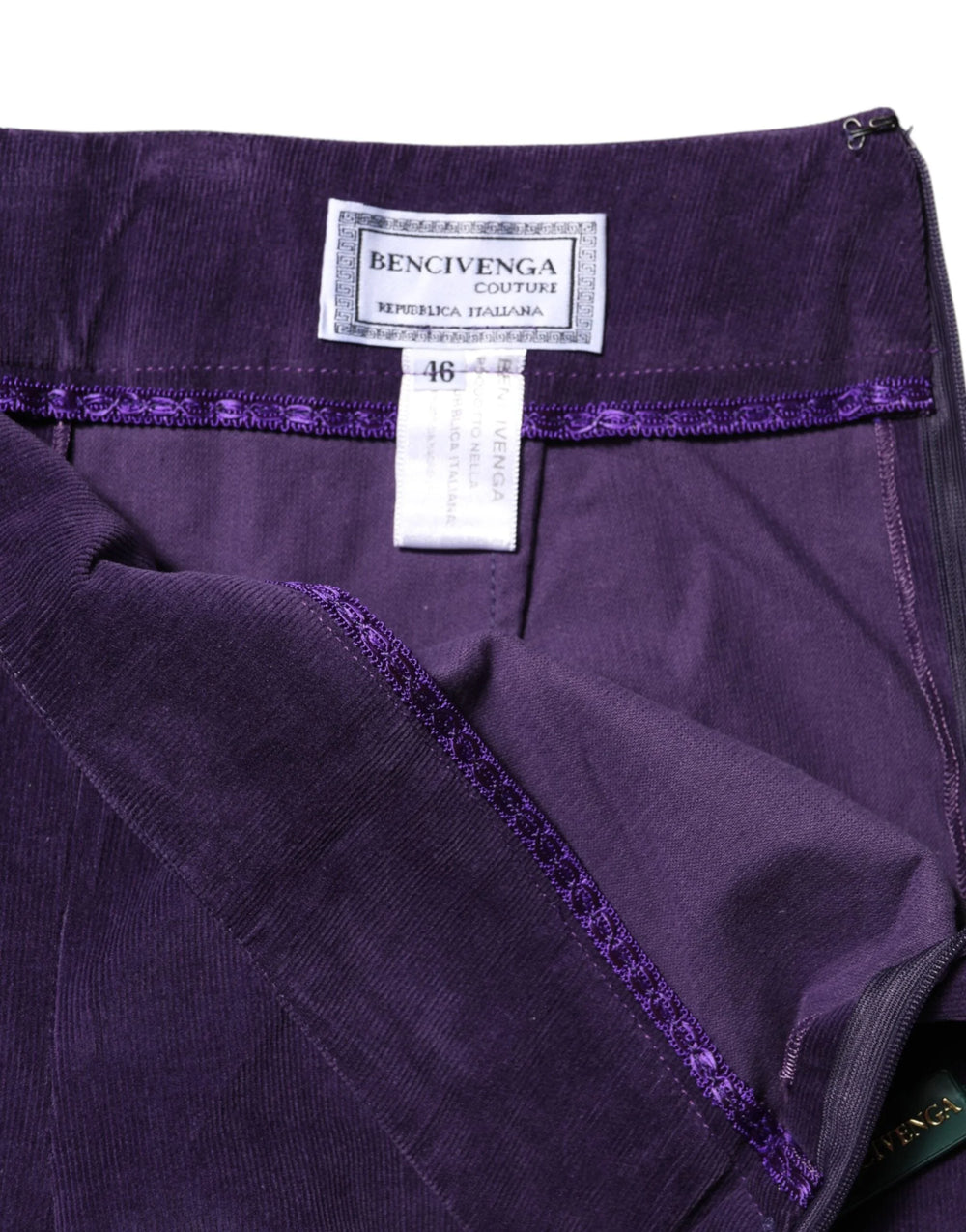 BENCIVENGA Purple High Waisted Flared Pants - IT46|XL - Trousers