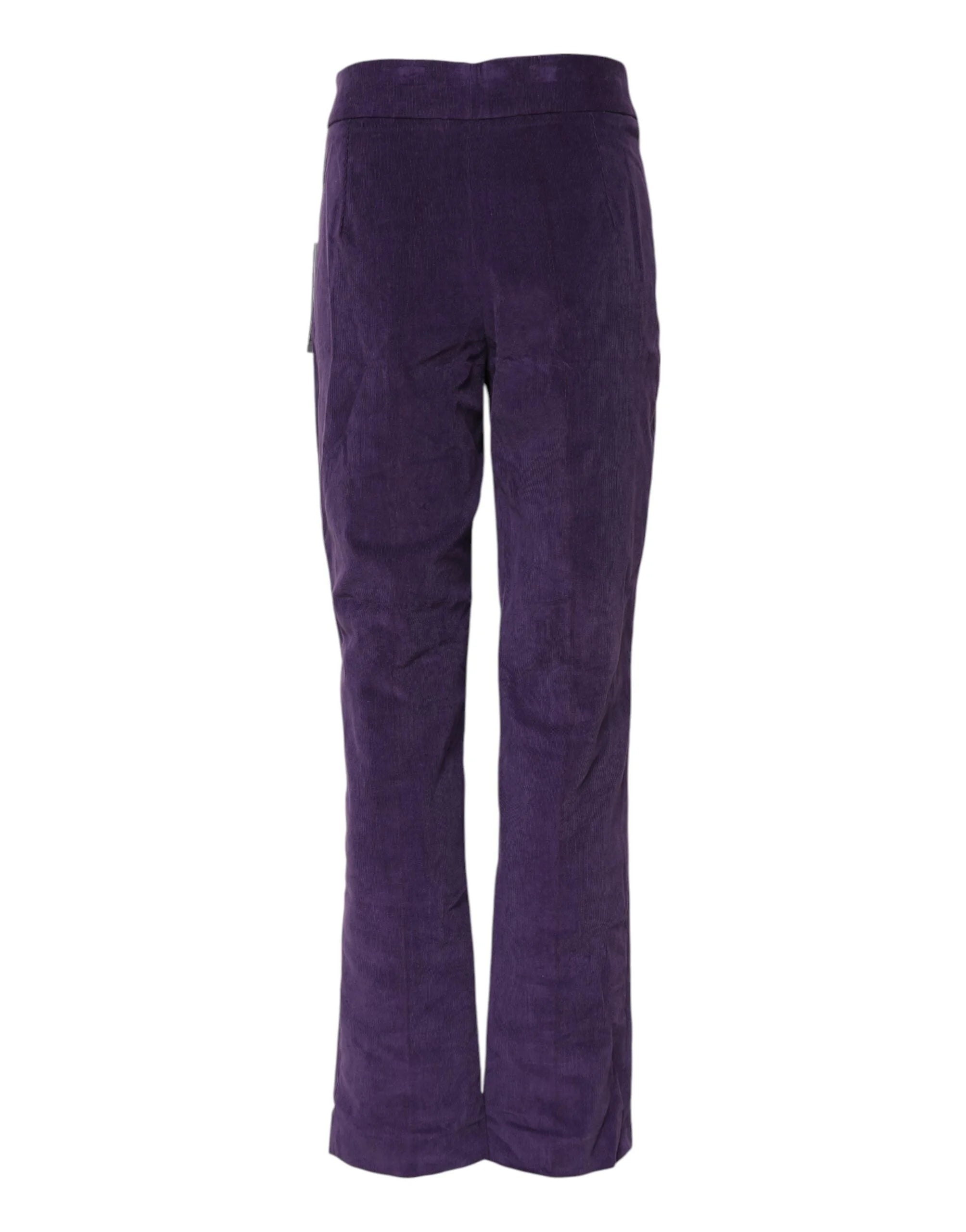 BENCIVENGA Purple High Waisted Flared Pants - IT46|XL - Trousers