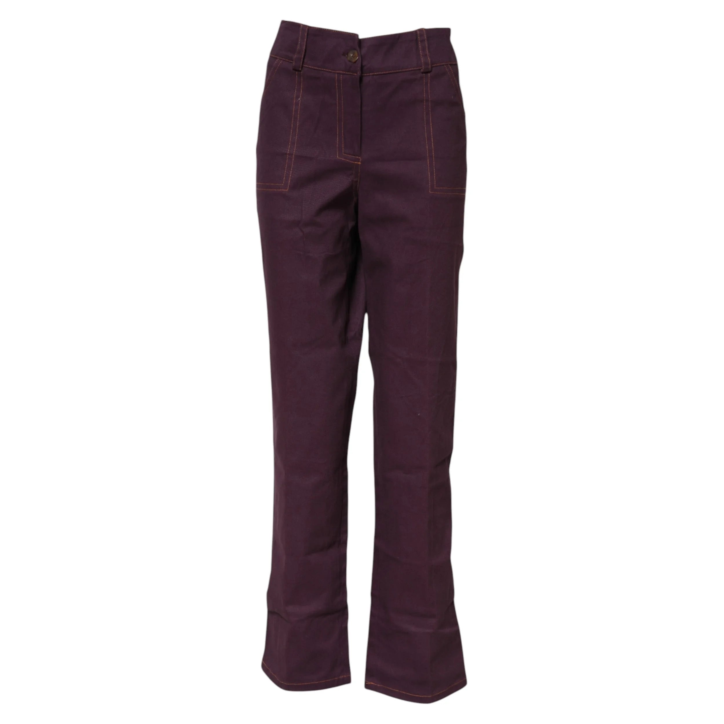 BENCIVENGA Purple High Waisted Tapered Pants - IT50|3XL - Trousers