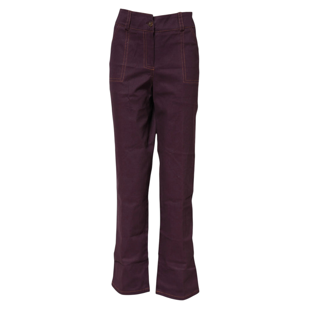 BENCIVENGA Purple High Waisted Tapered Pants - IT50|3XL - Trousers