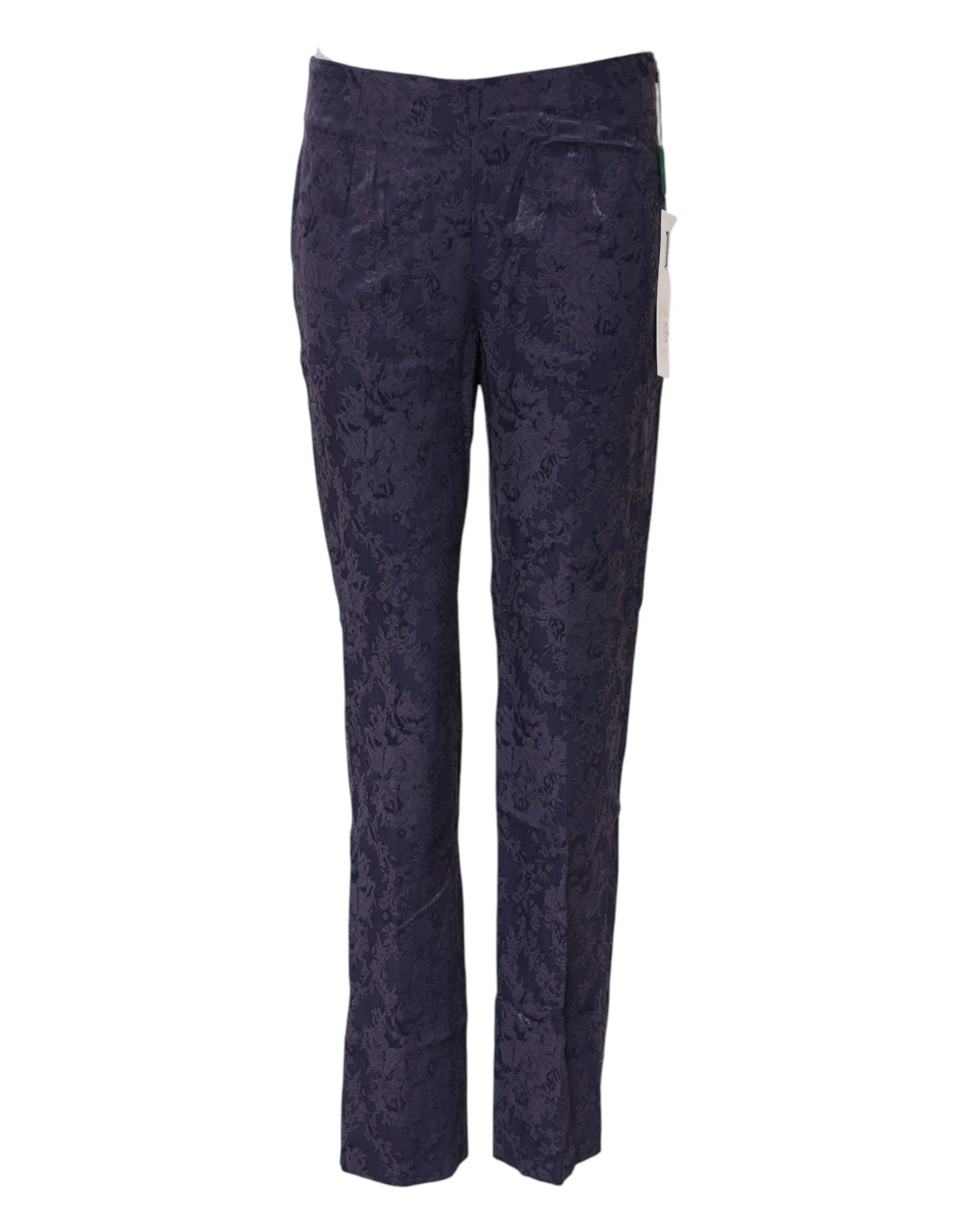 BENCIVENGA Purple Jacquard High Waisted Pants - Trousers