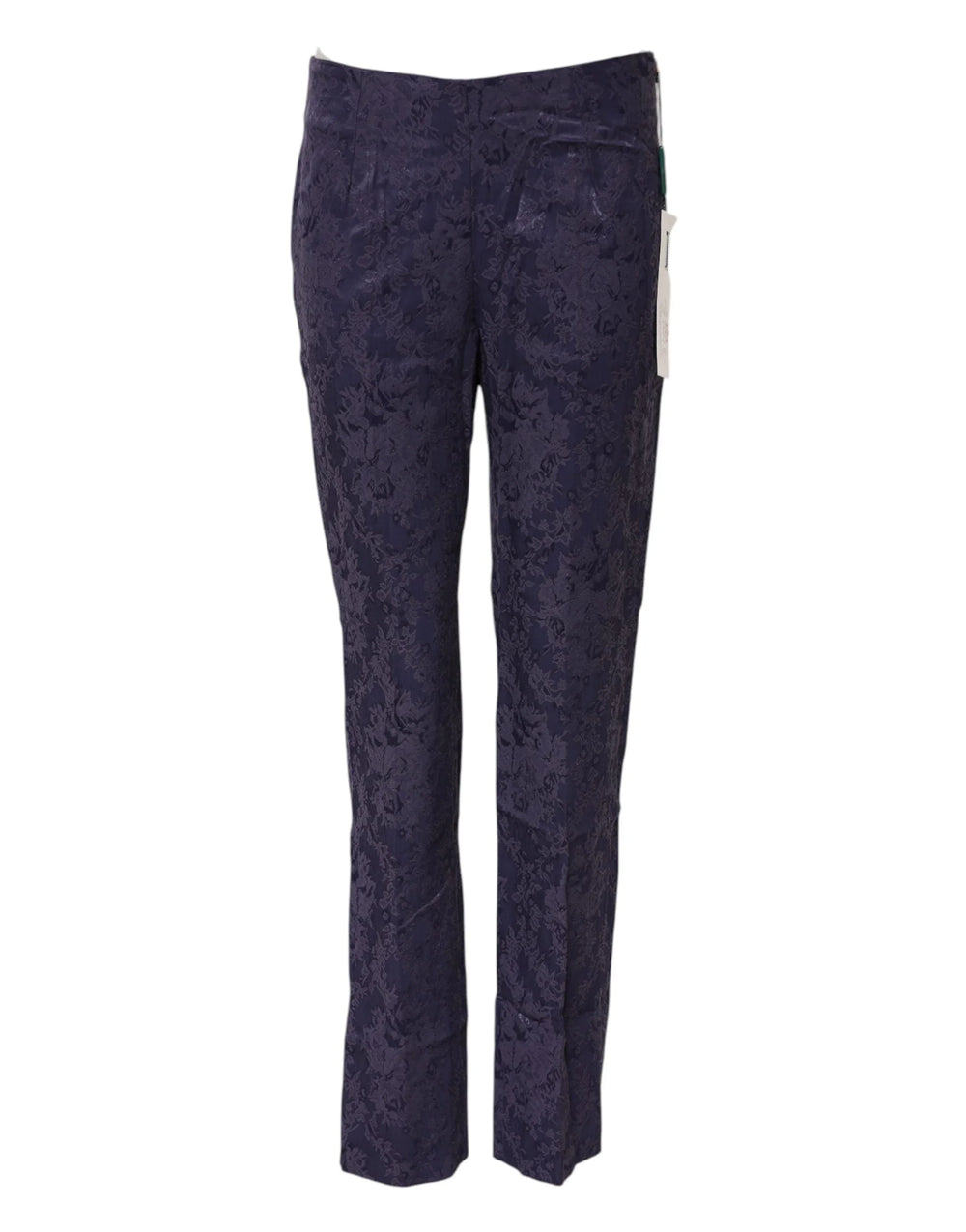 BENCIVENGA Purple Jacquard High Waisted Pants - Trousers