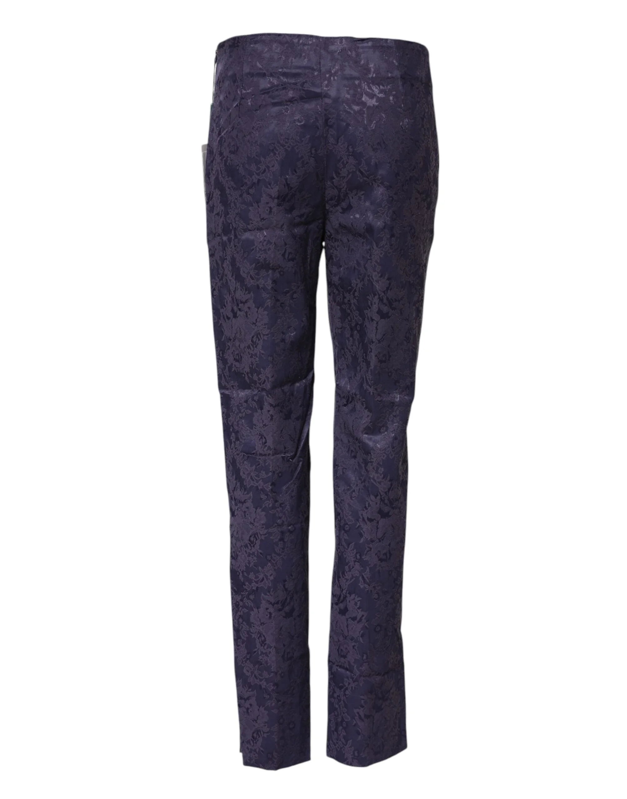 BENCIVENGA Purple Jacquard High Waisted Pants - Trousers