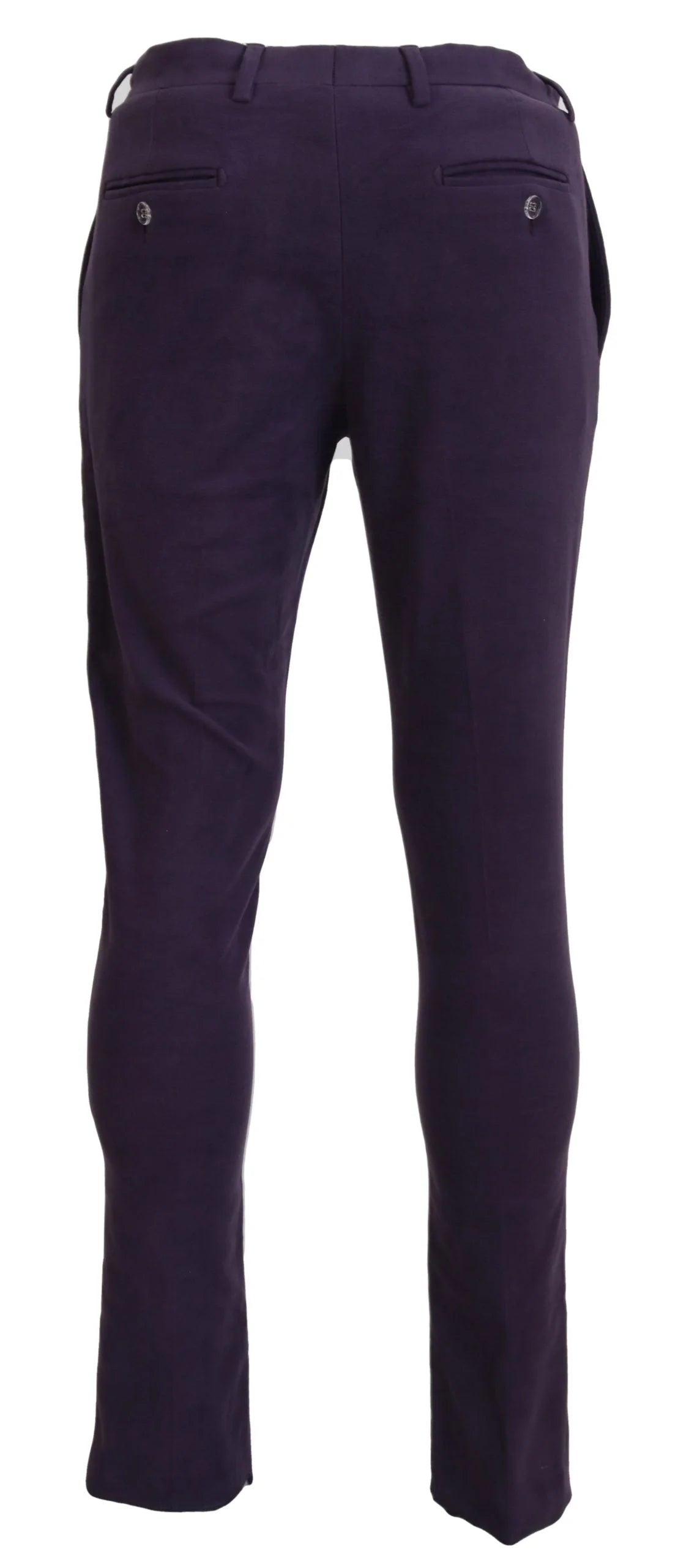 BENCIVENGA Purple Pure Cotton Tapered Mens Pants - Trousers