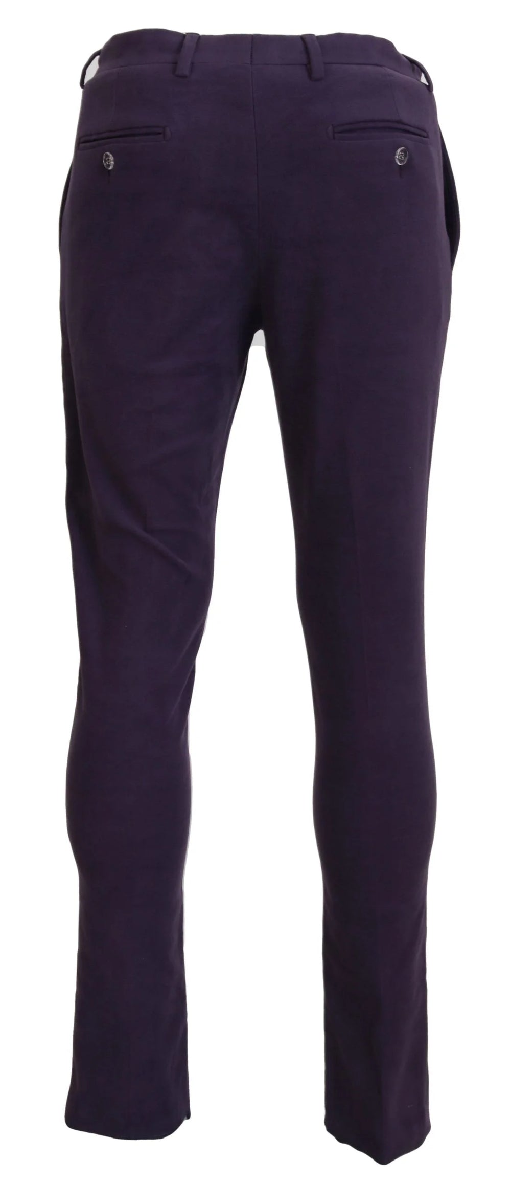 BENCIVENGA Purple Pure Cotton Tapered Mens Pants - Trousers
