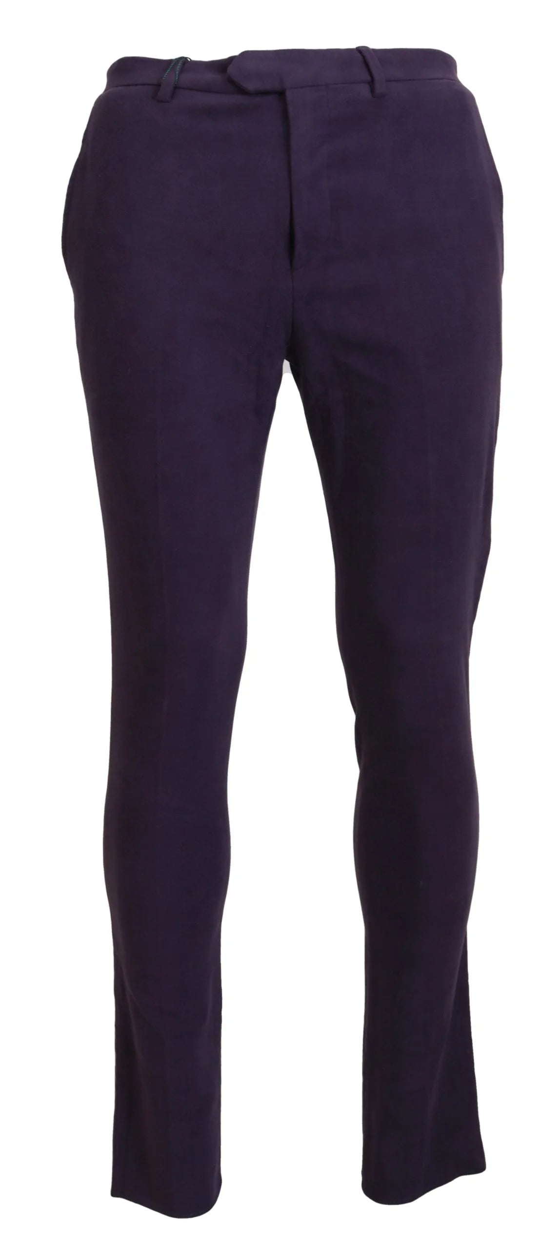 BENCIVENGA Purple Pure Cotton Tapered Mens Pants - Trousers