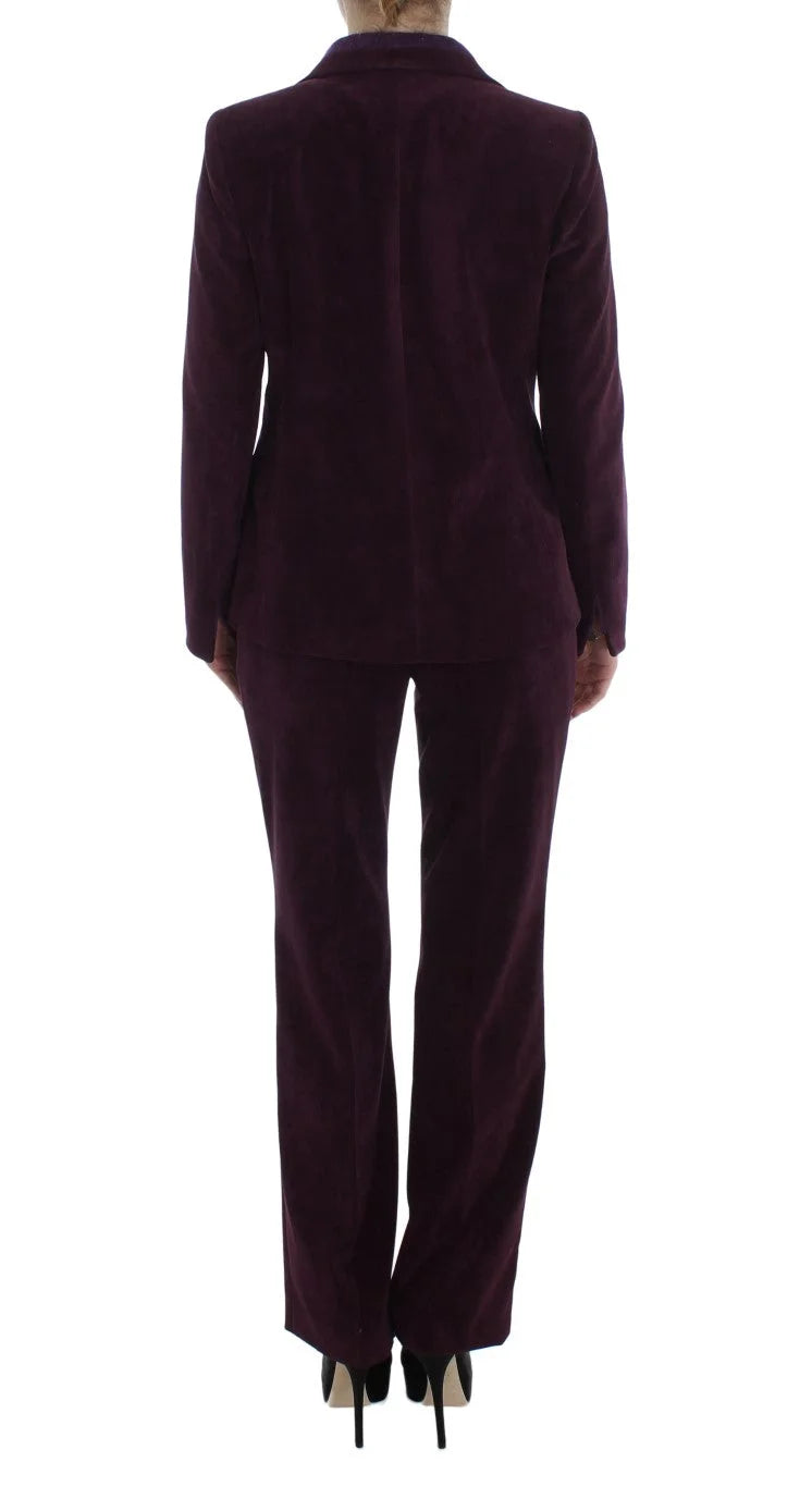 BENCIVENGA Purple Wool Suit T-Shirt Set - IT42|M - Pant Suits