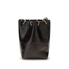 Benedetta Bruzziches Black Calf Leather Bos Taurus Backet Bag