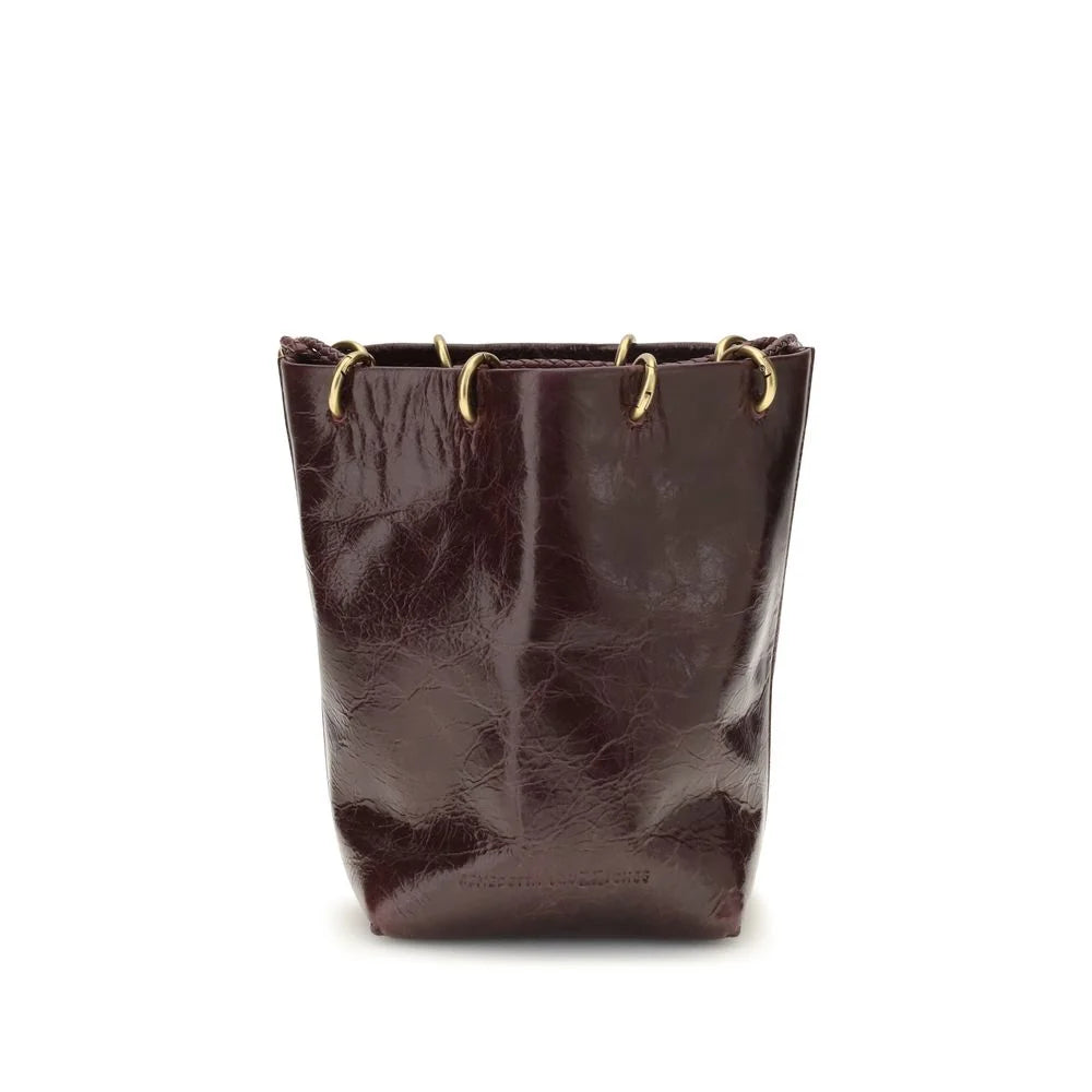 Benedetta Bruzziches Brown Calf Leather Bos Taurus Backet Bag