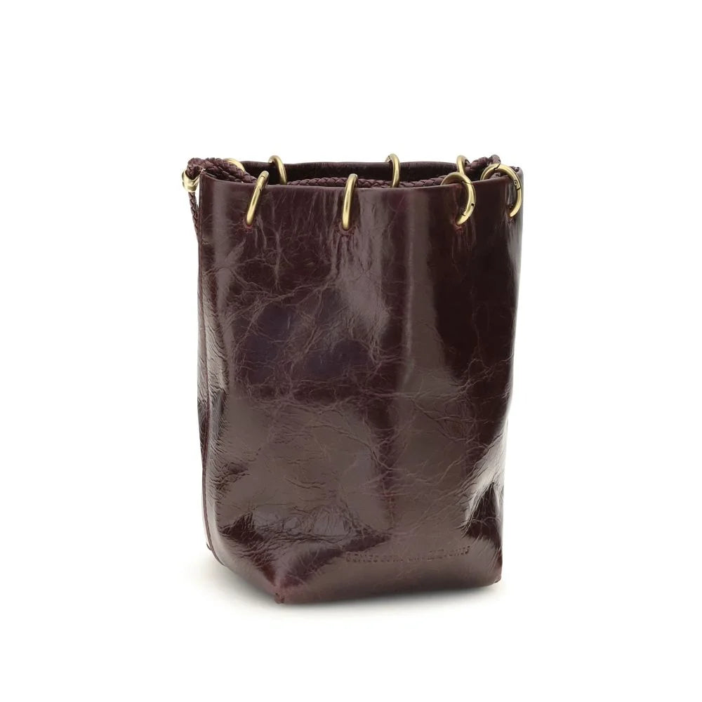 Benedetta Bruzziches Brown Calf Leather Bos Taurus Backet Bag