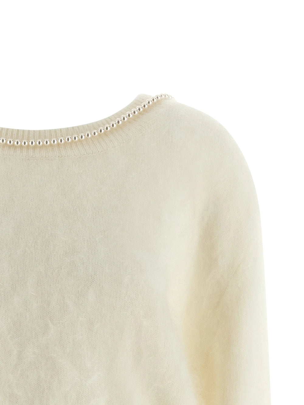 BERNADETTE White Cashmere Cardigan - L