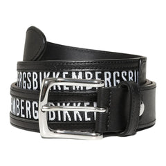 Bikkembergs Black Calfskin Men Belt - Belts