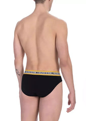 Bikkembergs Black Cotton Men Brief - S - Briefs