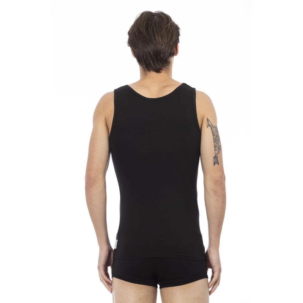 Bikkembergs Black Cotton Men Tank Top - Tank Tops