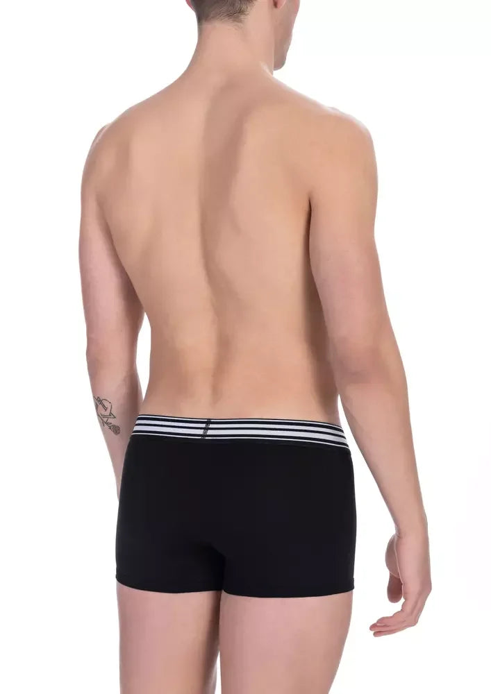 Bikkembergs Black Cotton Men Trunk Twin Pack - S - Trunks