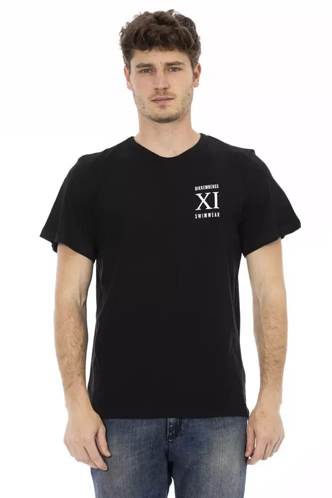 Bikkembergs Black Cotton Men’s T-Shirt - S - T-Shirts