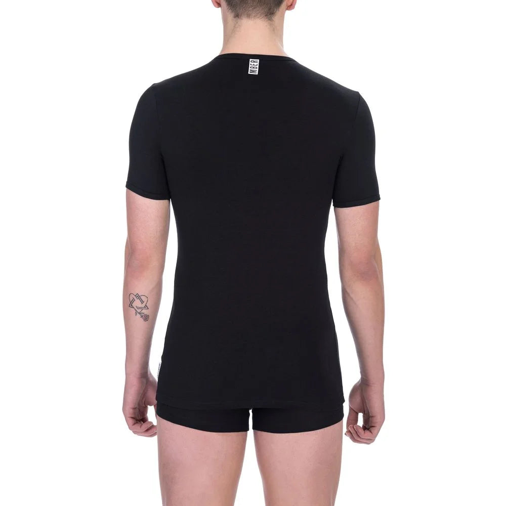Bikkembergs Black Cotton Men’s T-Shirt - T-Shirts