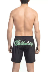 Bikkembergs Black Polyester Men Swim Short - Swim Boxers