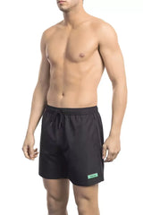 Bikkembergs Black Polyester Men Swim Short - Swim Boxers