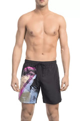 Bikkembergs Black Polyester Men’s Swim Short - Boardshorts