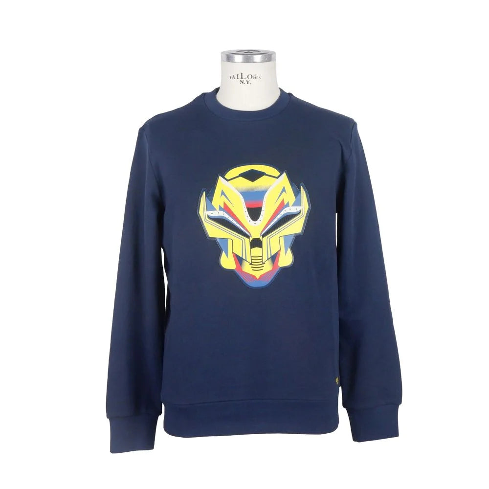 Bikkembergs Blue Cotton Men Sweater - XXL - Sweatshirts