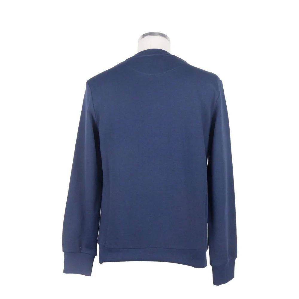 Bikkembergs Blue Cotton Men Sweater - XXL - Sweatshirts