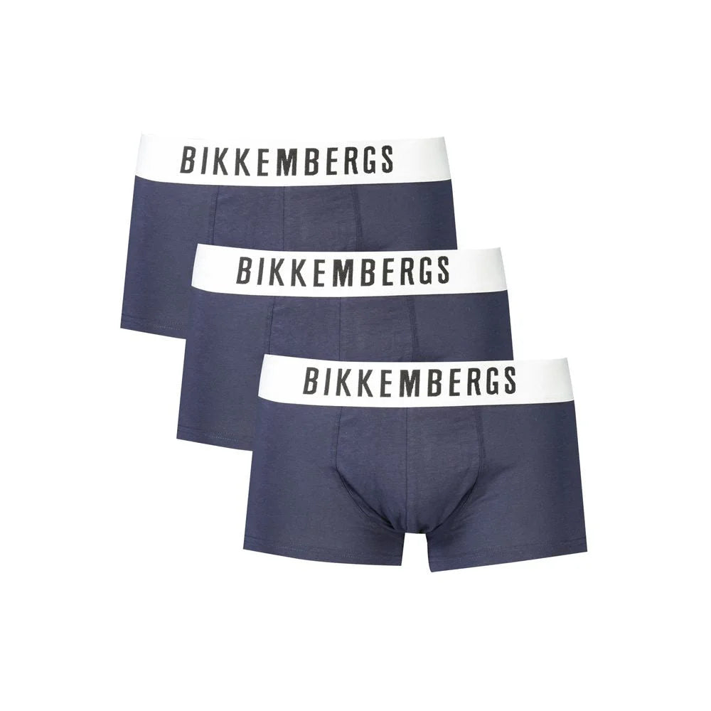 Bikkembergs Blue Cotton Underwear - Boxer Briefs