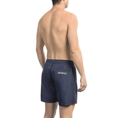 Bikkembergs Blue Polyester Men Swim Shorts - Boardshorts
