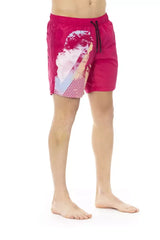 Bikkembergs Fuchsia Polyester Men Swim Short - Boardshorts