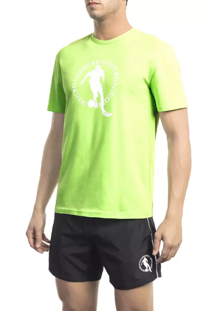 Bikkembergs Green Cotton Men T-Shirt - T-Shirts