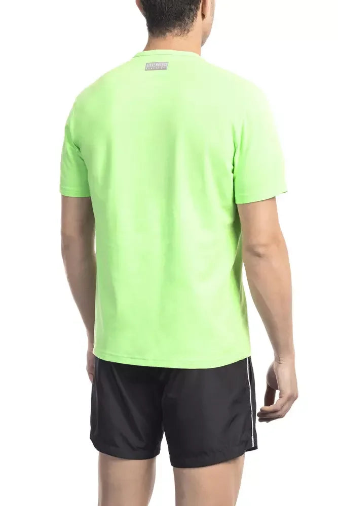 Bikkembergs Green Cotton Men T-Shirt - T-Shirts