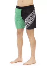 Bikkembergs Green Polyester Men’s Swim Short - Boardshorts