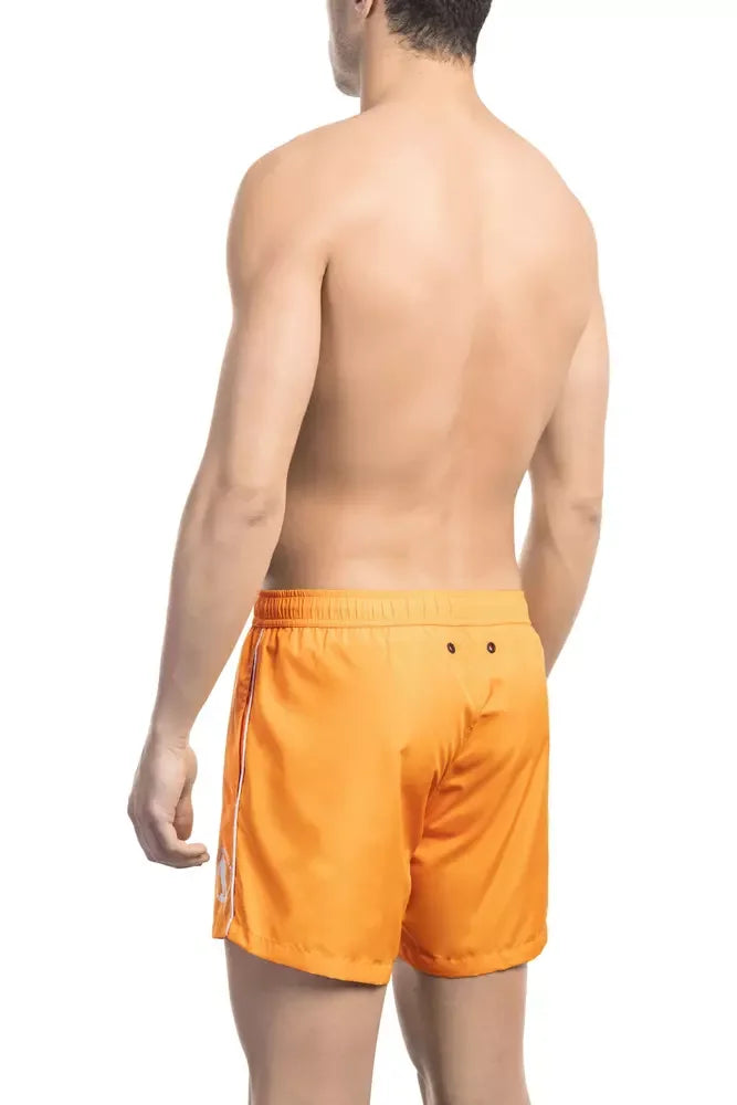 Bikkembergs Orange Polyester Men Swim Short - Swim Boxers