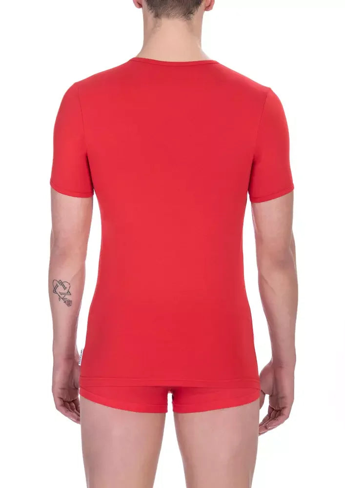 Bikkembergs Red Cotton Men T-Shirt - T-Shirts
