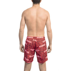 Bikkembergs Red Polyester Men Swim Short - Boardshorts