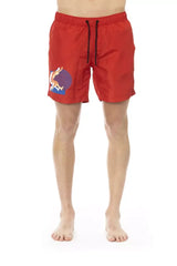 Bikkembergs Red Polyester Men Swim Short - Boardshorts